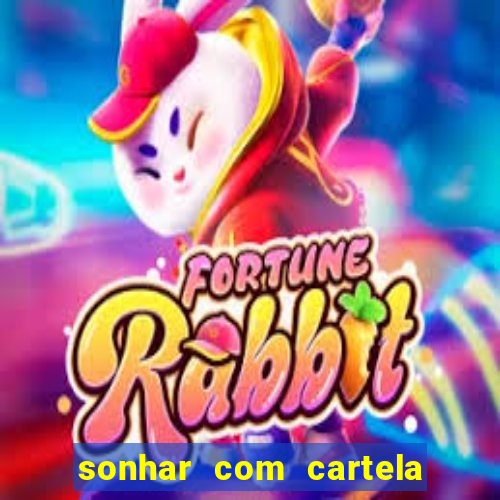 sonhar com cartela de bingo